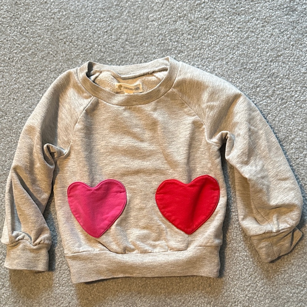 Tucker + Tate Gray Sweatshirt with Heart Accents